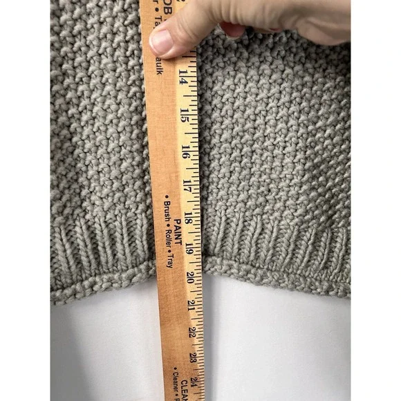 Anthropologie Moth Ribbed Chunky Pullover Turtleneck Sweater fisherman XS - Picture 10 of 10